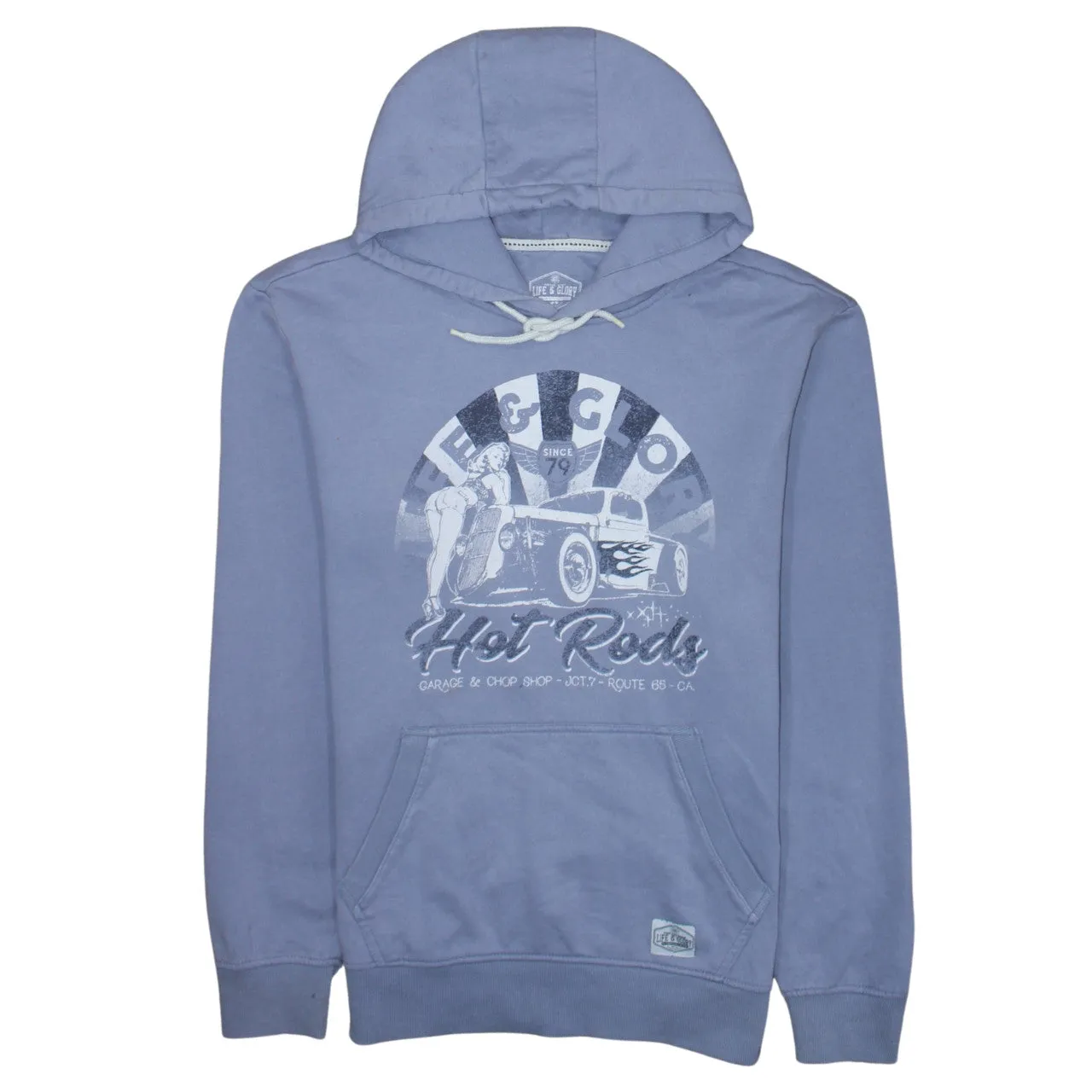 Retro 90's Drawstring Pockets Pullover Hoodie XXLarge (2XL) Purple sold by Vintage Club