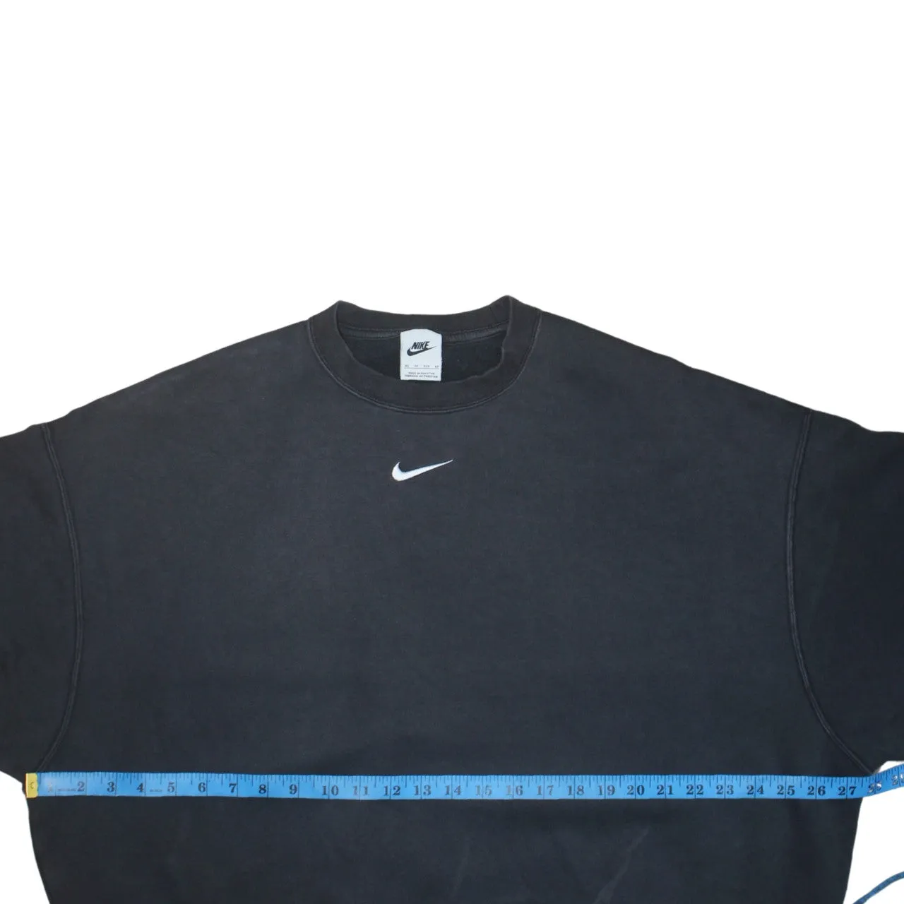 Nike 90's Center Middle Swoosh Crew Neck Sweatshirt XSmall Black sold by Vintage Club product image thumbnail 5
