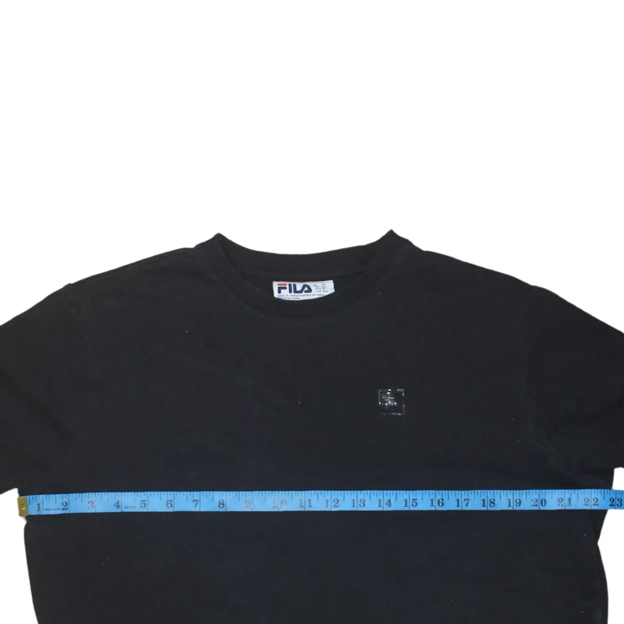 Fila 90's Lightweight Crew Neck Sweatshirt Medium Black sold by Vintage Club product image thumbnail 5