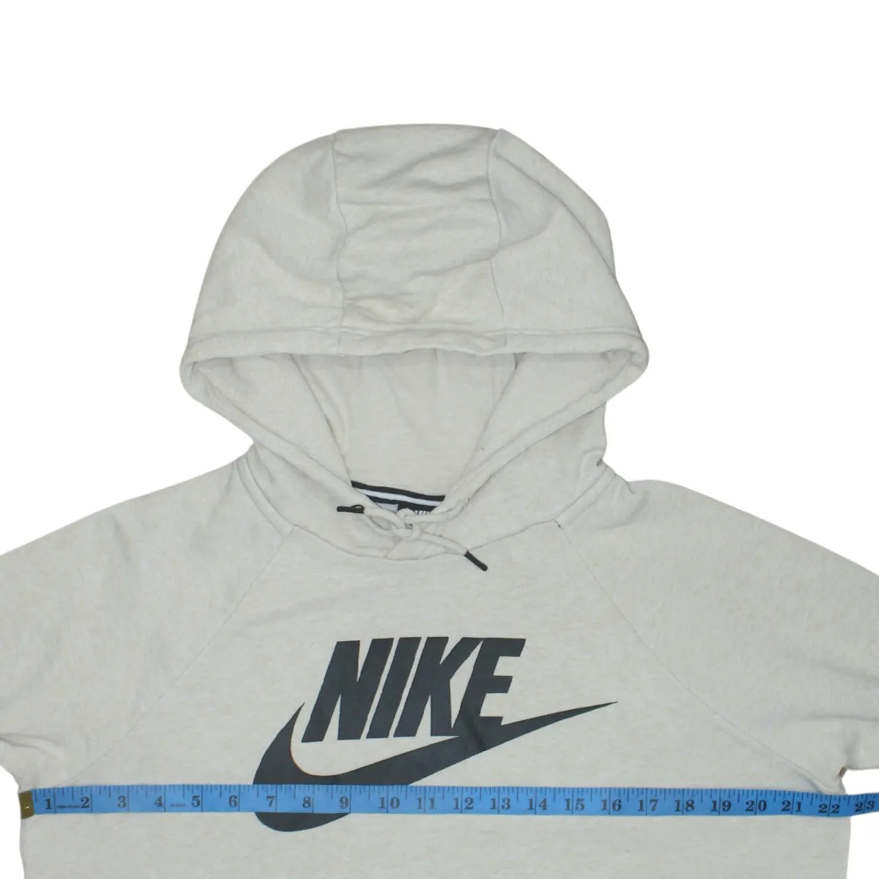 Nike 90's Center Middle Swoosh Pullover Hoodie Medium Beige Cream sold by Vintage Club product image thumbnail 5