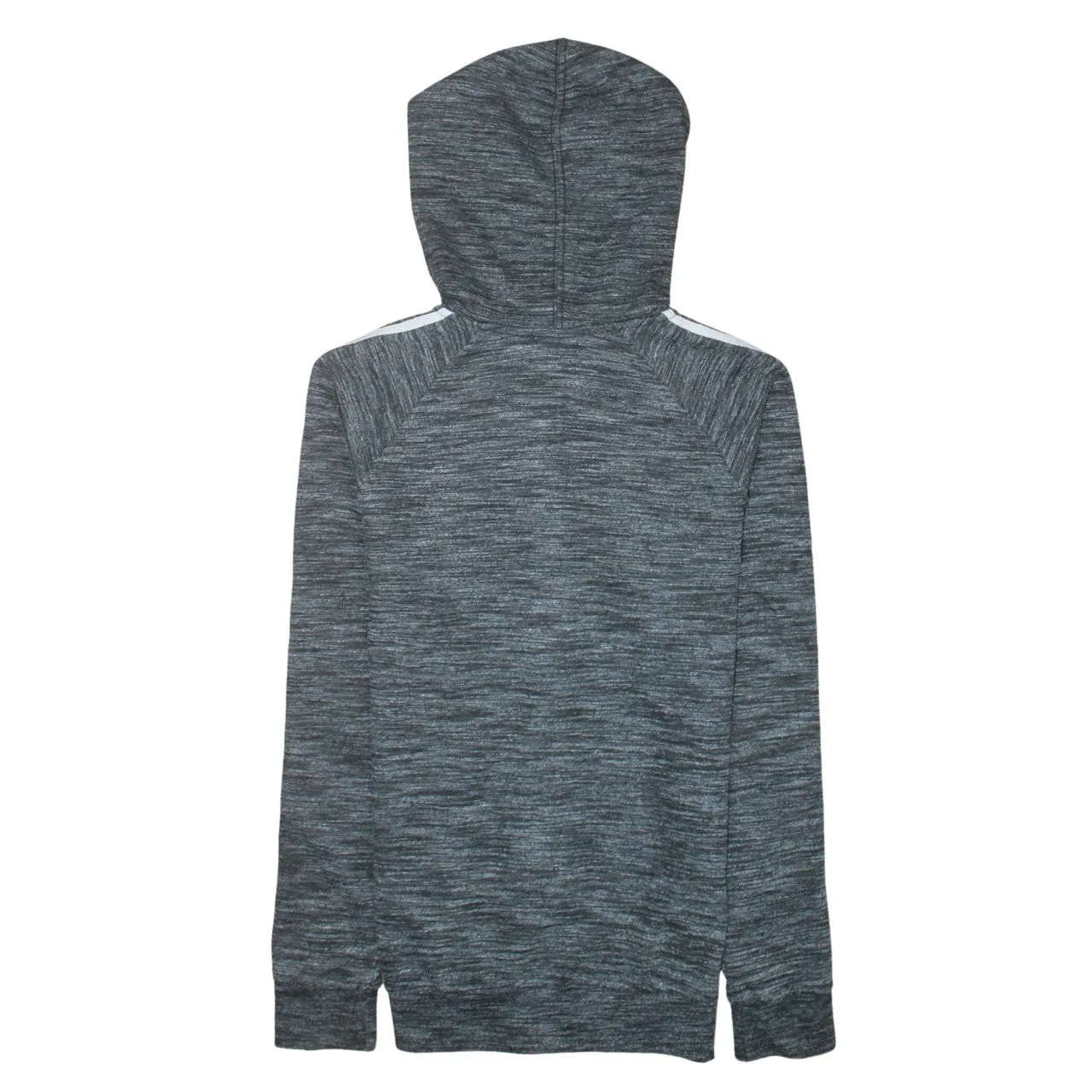 Adidas 90's Striped Sleeve Full Zip Up Hoodie Small Grey sold by Vintage Club product image thumbnail 2