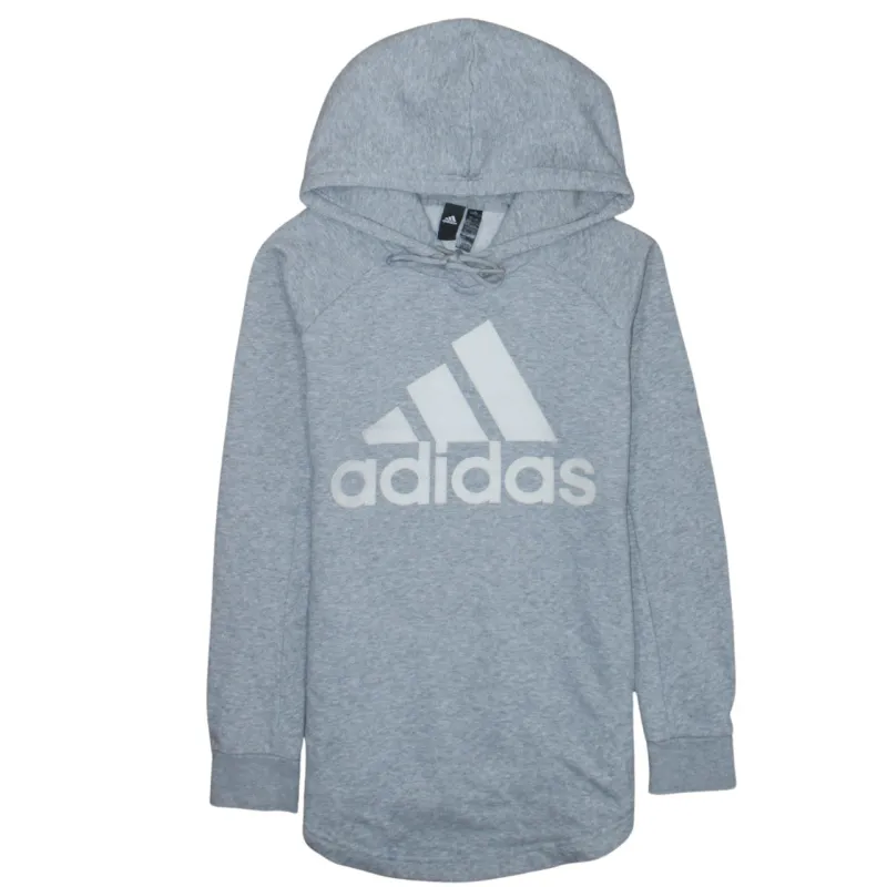 Adidas 90's Spellout Pullover Hoodie Small Grey sold by Vintage Club