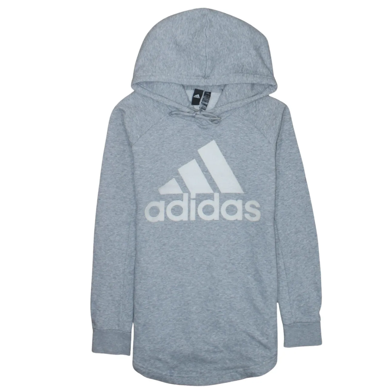 Adidas 90's Spellout Pullover Hoodie Small Grey sold by Vintage Club