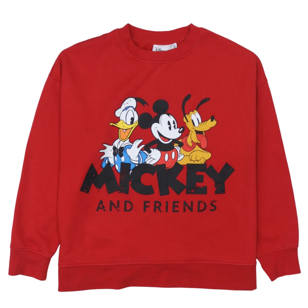 Disney 90's Mickey Mouse & Friends Crew Neck Sweatshirt XLarge Red sold by Vintage Club