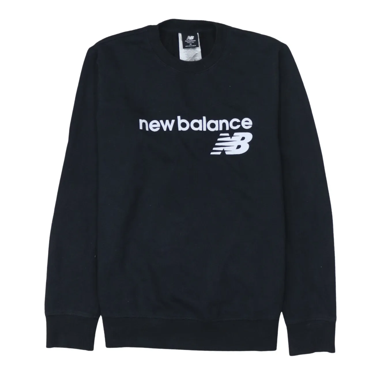 New Balance 90's Spellout Crew Neck Sweatshirt Medium Black sold by Vintage Club