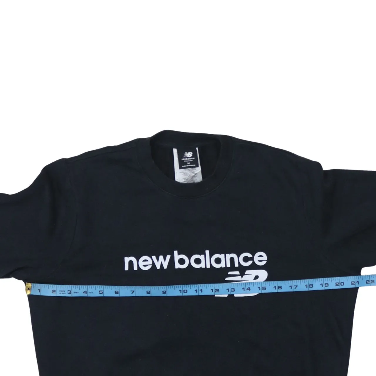 New Balance 90's Spellout Crew Neck Sweatshirt Medium Black sold by Vintage Club product image thumbnail 5
