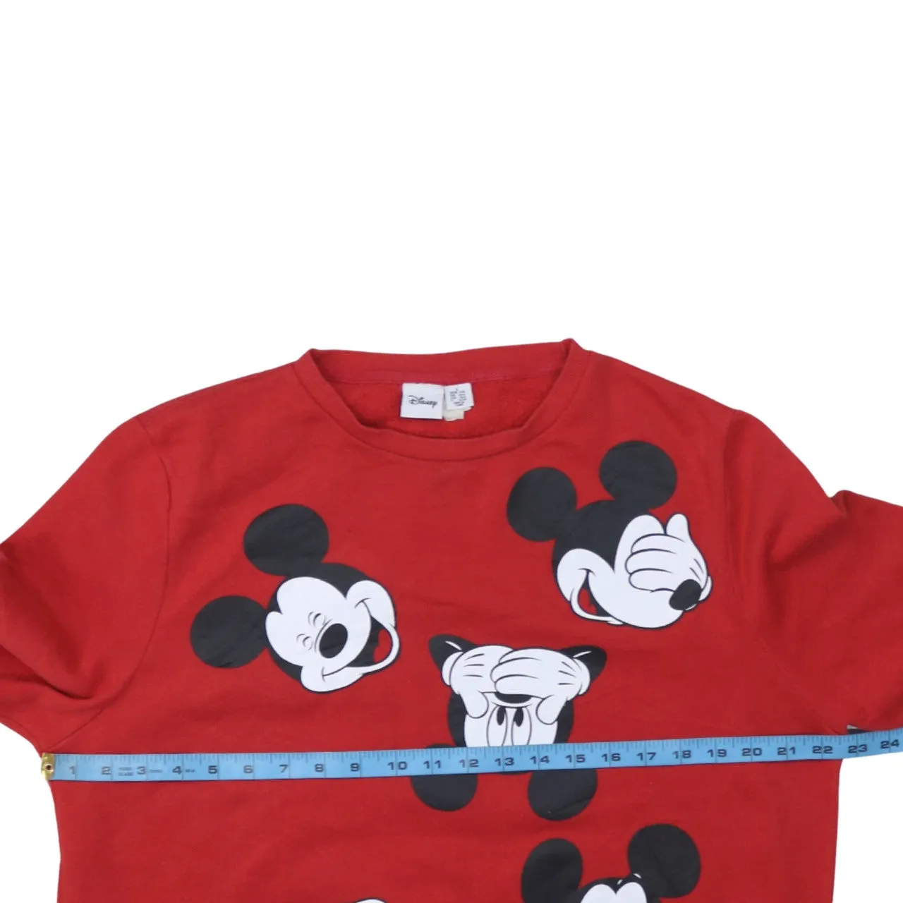 Disney 90's Mickey Mouse Crew Neck Sweatshirt Large Red sold by Vintage Club product image thumbnail 5