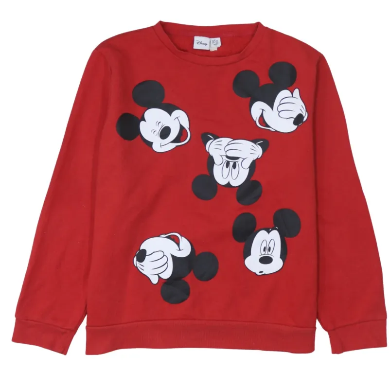 Disney 90's Mickey Mouse Crew Neck Sweatshirt Large Red sold by Vintage Club