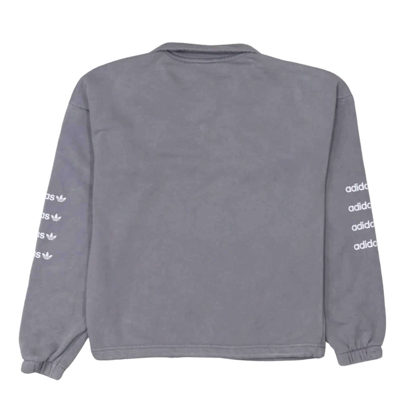 Adidas 90's Lightweight Quarter Zip Sweatshirt Small Grey sold by Vintage Club product image thumbnail 2