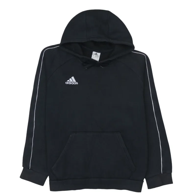 Adidas 90's Drawstring Pockets Pullover Hoodie Medium Black sold by Vintage Club