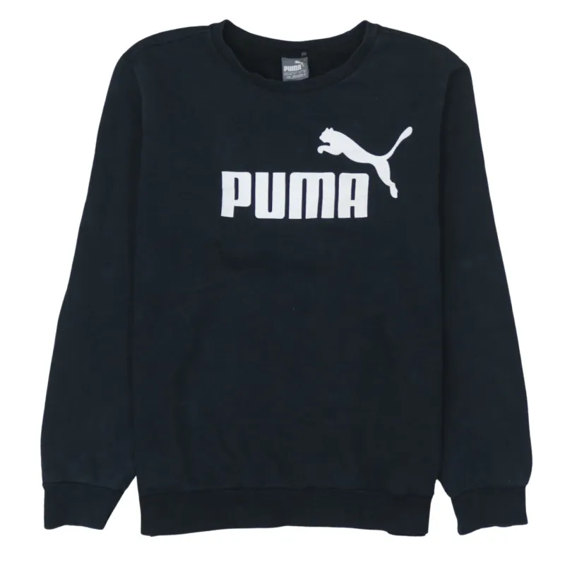 Puma 90's Spellout Crew Neck Sweatshirt Medium Black sold by Vintage Club