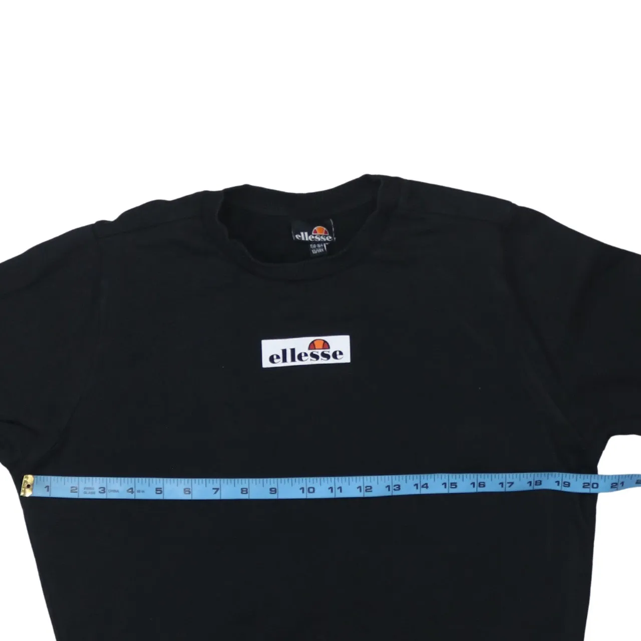 Ellesse 90's Lightweight Crew Neck Sweatshirt Medium Black sold by Vintage Club product image thumbnail 5