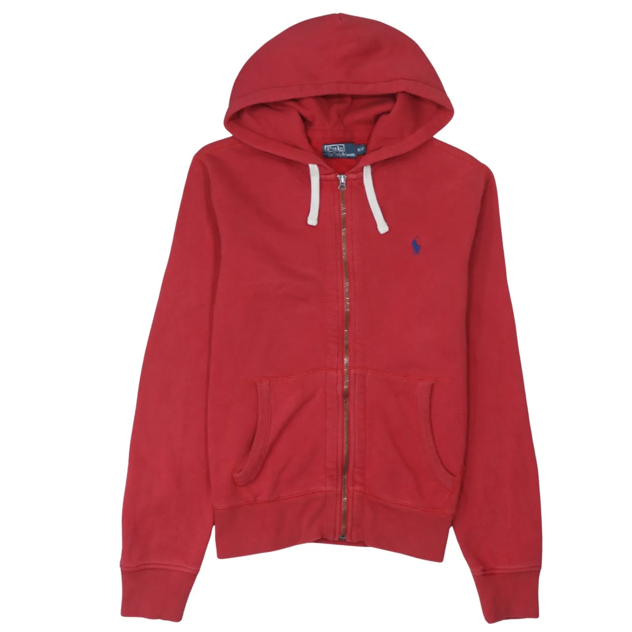 Polo Ralph Lauren 90's Lightweight Full Zip Up Hoodie Small Red sold by Vintage Club