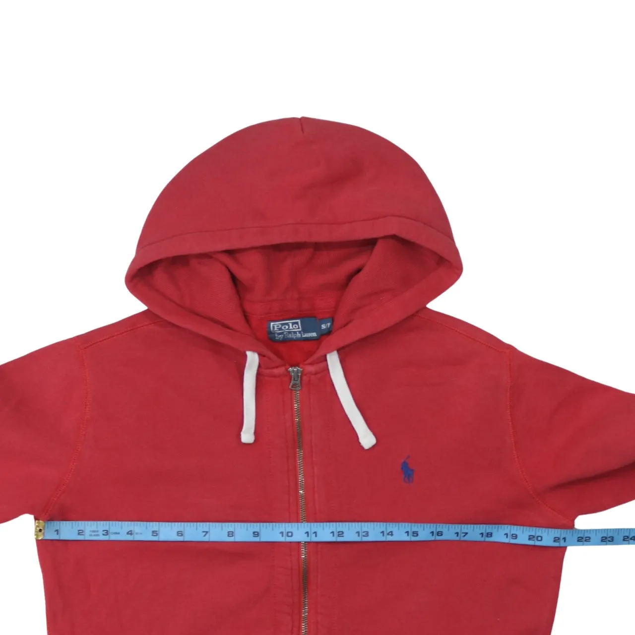 Polo Ralph Lauren 90's Lightweight Full Zip Up Hoodie Small Red sold by Vintage Club product image thumbnail 5