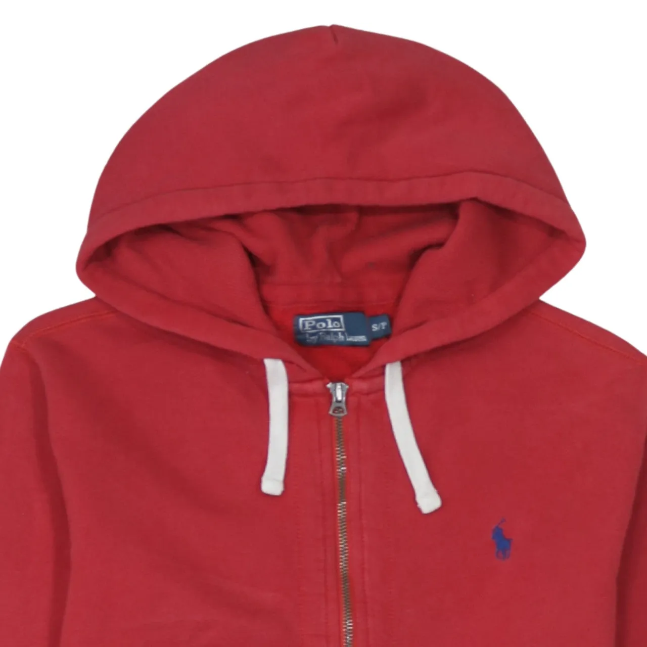 Polo Ralph Lauren 90's Lightweight Full Zip Up Hoodie Small Red sold by Vintage Club product image thumbnail 3
