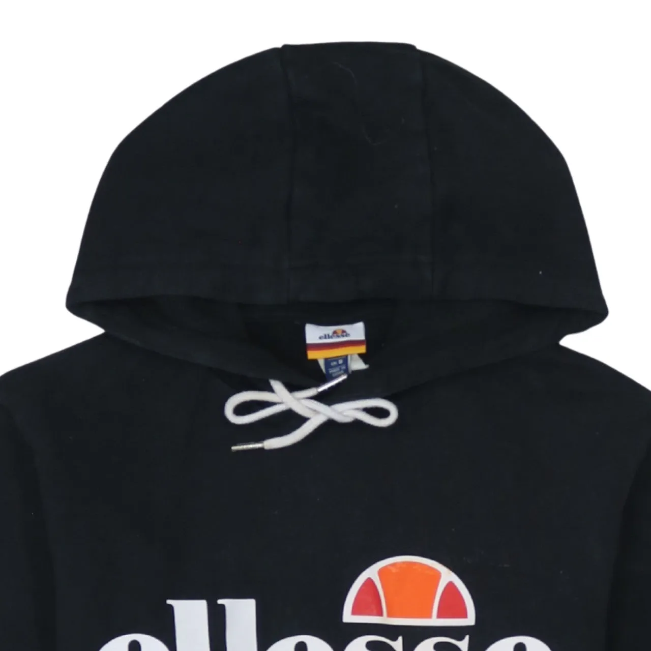 Ellesse Black Hoodie Women’s Small Printed Logo Front Pocket Pullover Sweatshirt sold by Vintage Club product image thumbnail 3