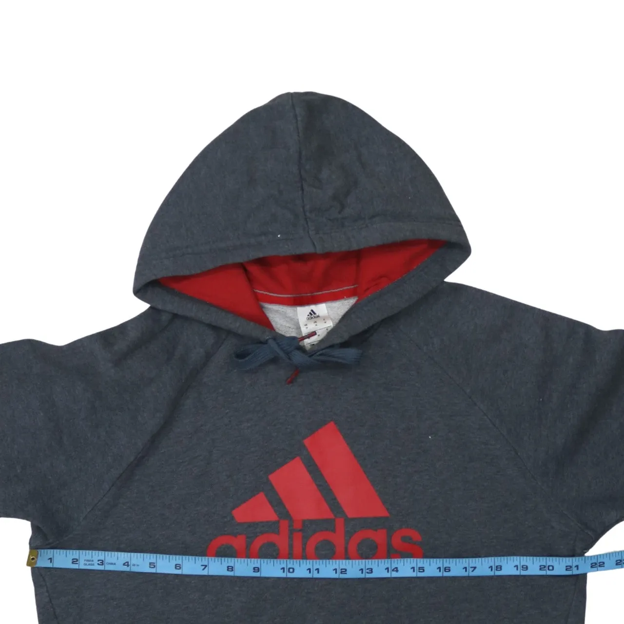 Adidas 90's Spellout Pullover Hoodie Medium Grey sold by Vintage Club product image thumbnail 5