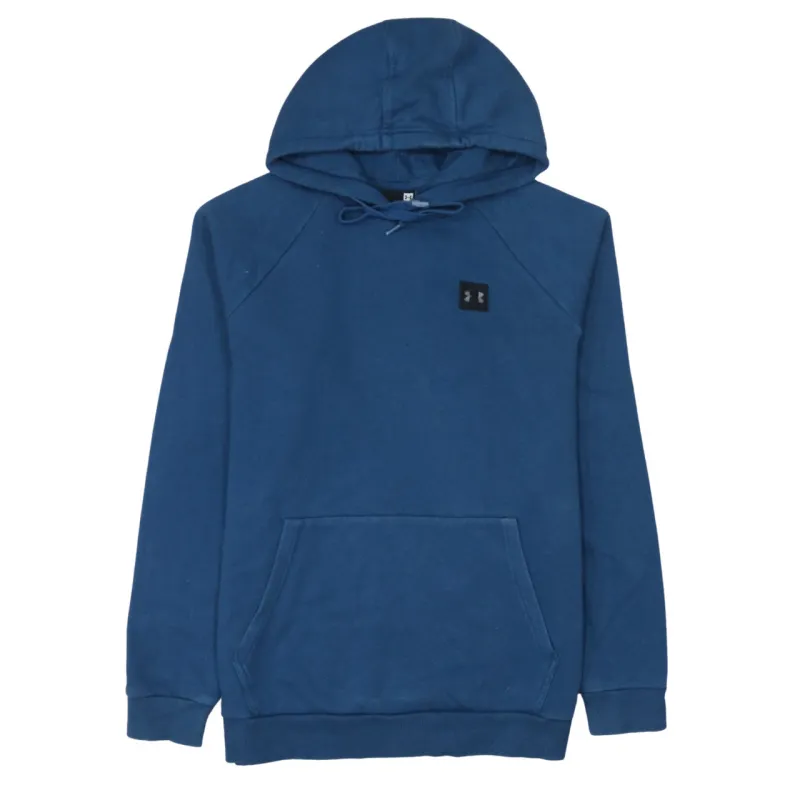 Under Armour Blue Hoodie Men's Medium Small Chest Logo Drawstring Pullover Sweatshirt sold by Vintage Club