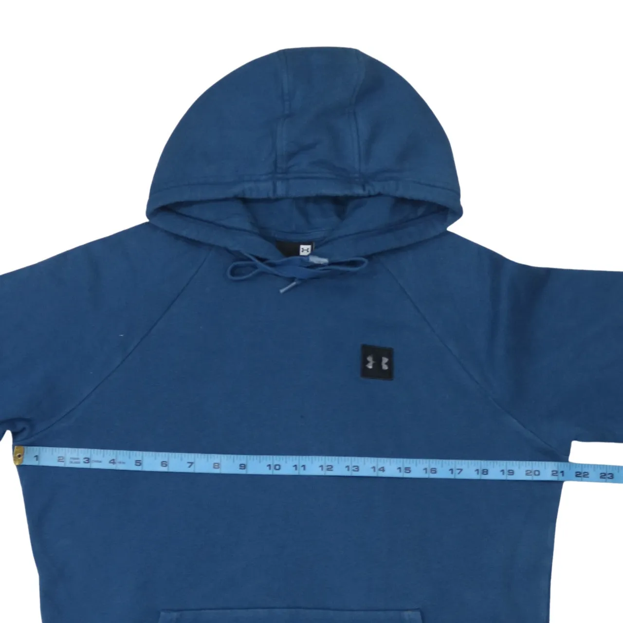Under Armour Blue Hoodie Men's Medium Small Chest Logo Drawstring Pullover Sweatshirt sold by Vintage Club product image thumbnail 5