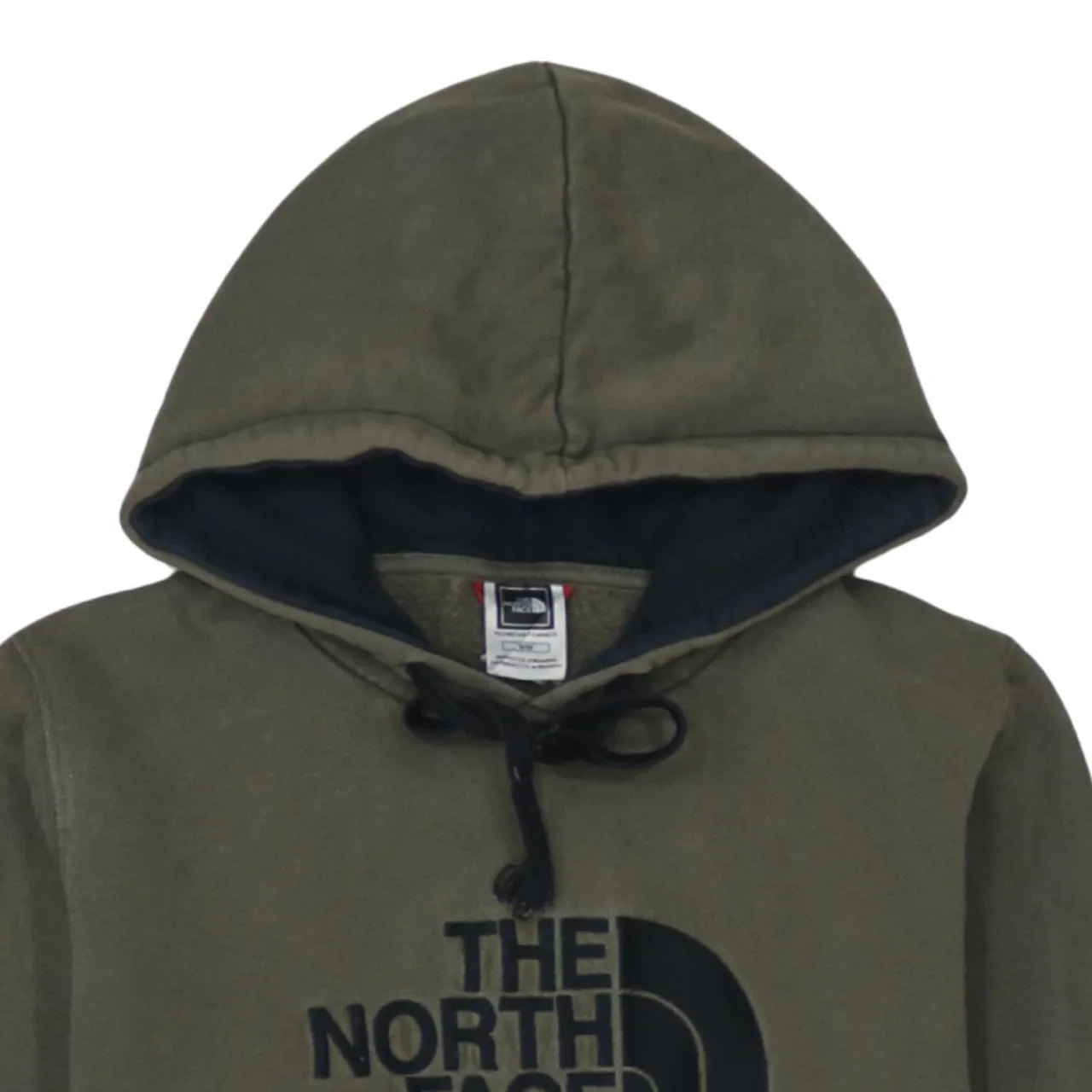 The North Face 90's Spellout Pullover Hoodie Medium Khaki Green sold by Vintage Club product image thumbnail 3