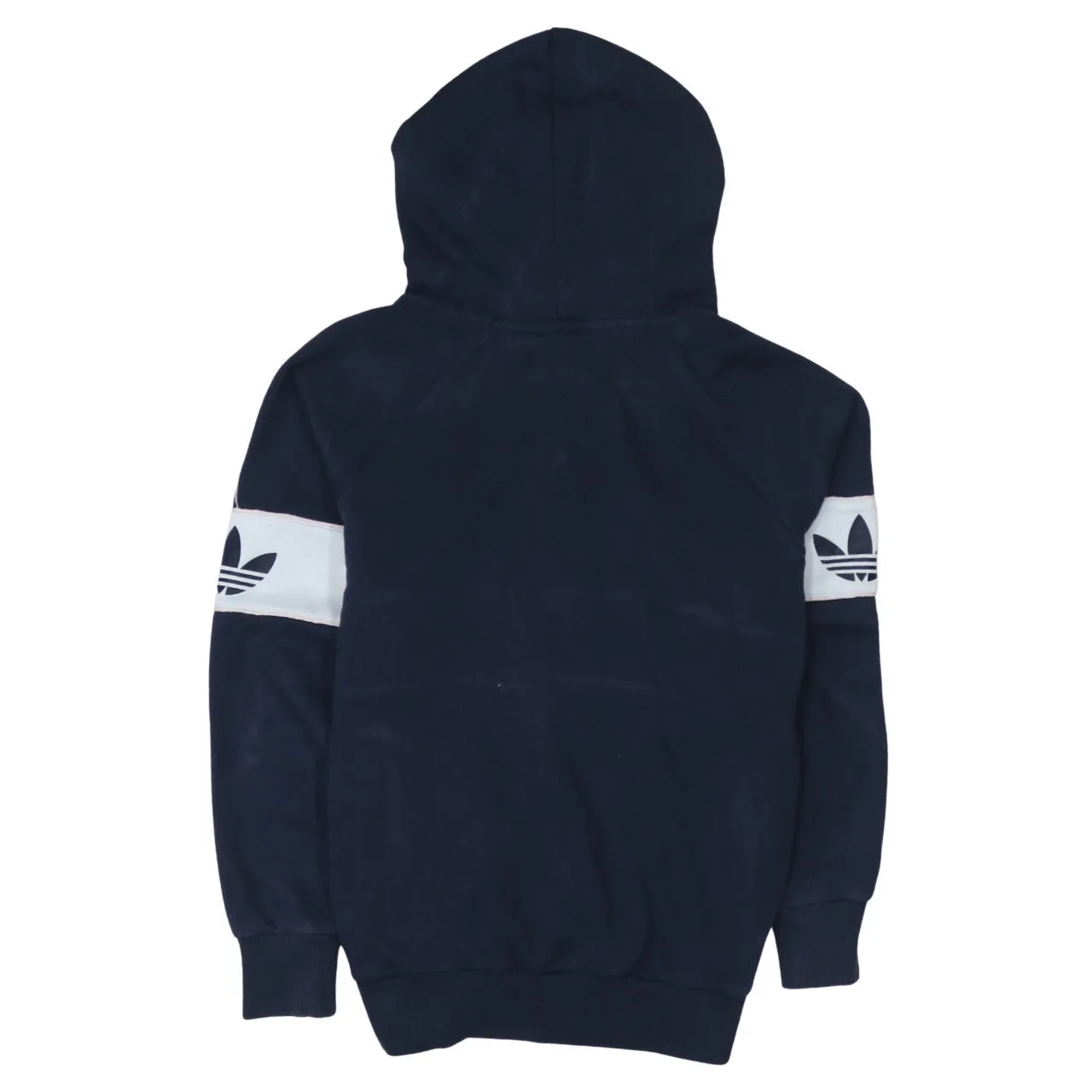 Adidas 90's Spellout Quarter Zip Hoodie Small Navy Blue sold by Vintage Club product image thumbnail 2