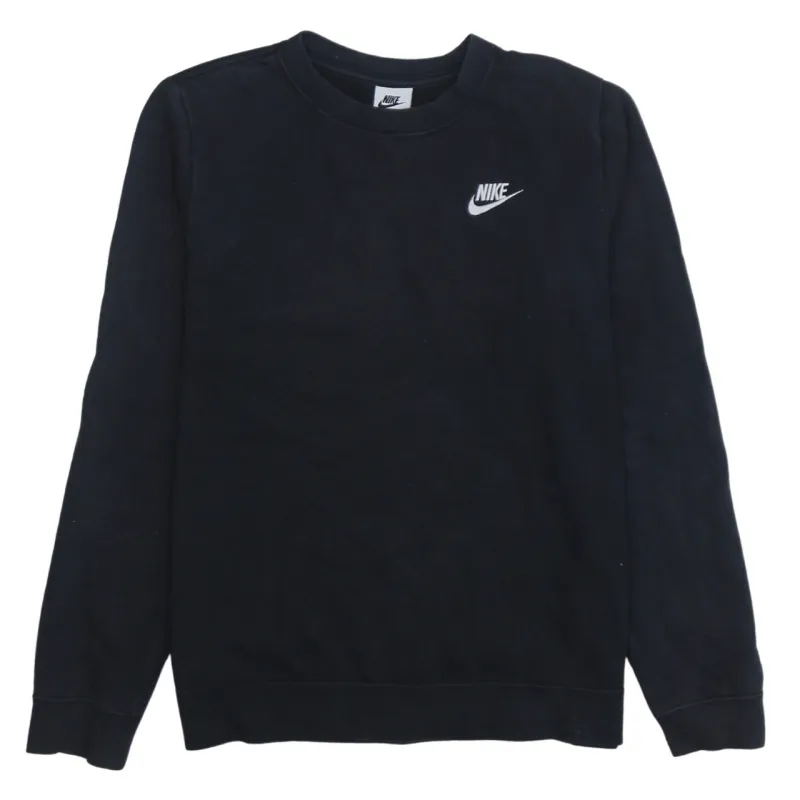Nike 90's Swoosh Crew Neck Sweatshirt Small Black sold by Vintage Club