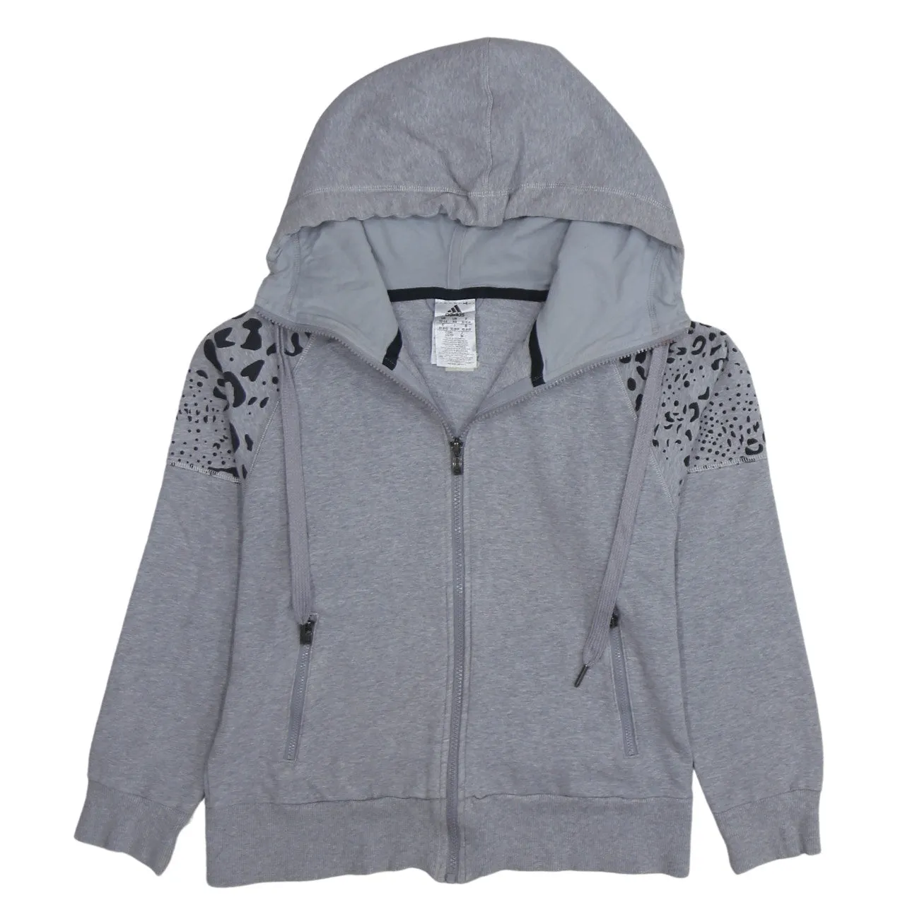 Adidas 90's Plain Full Zip Up Hoodie XSmall Grey sold by Vintage Club