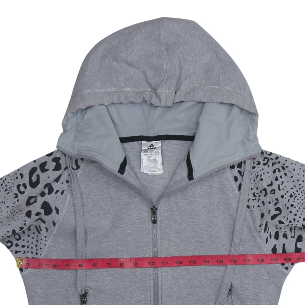 Adidas 90's Plain Full Zip Up Hoodie XSmall Grey sold by Vintage Club product image thumbnail 5