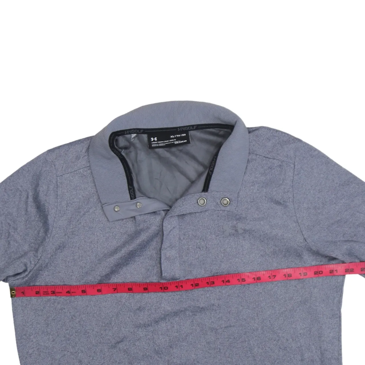 Under Armour 90's Plain Quarter Button Polo Shirt XLarge Grey sold by Vintage Club product image thumbnail 5