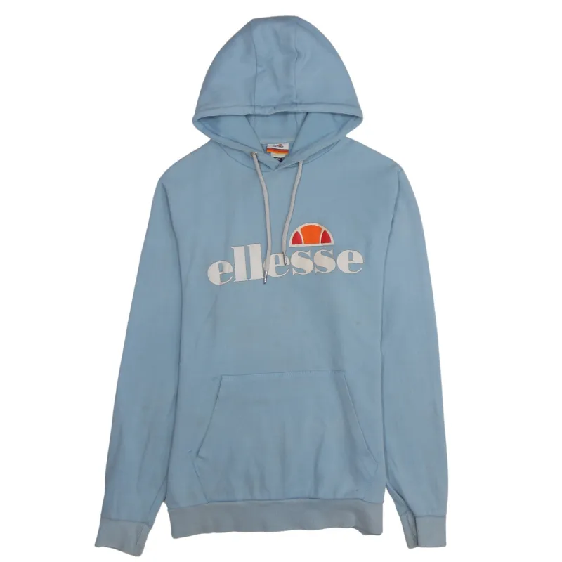 Ellesse 90's Spellout Pullover Hoodie Small  Blue made by Ellesse
