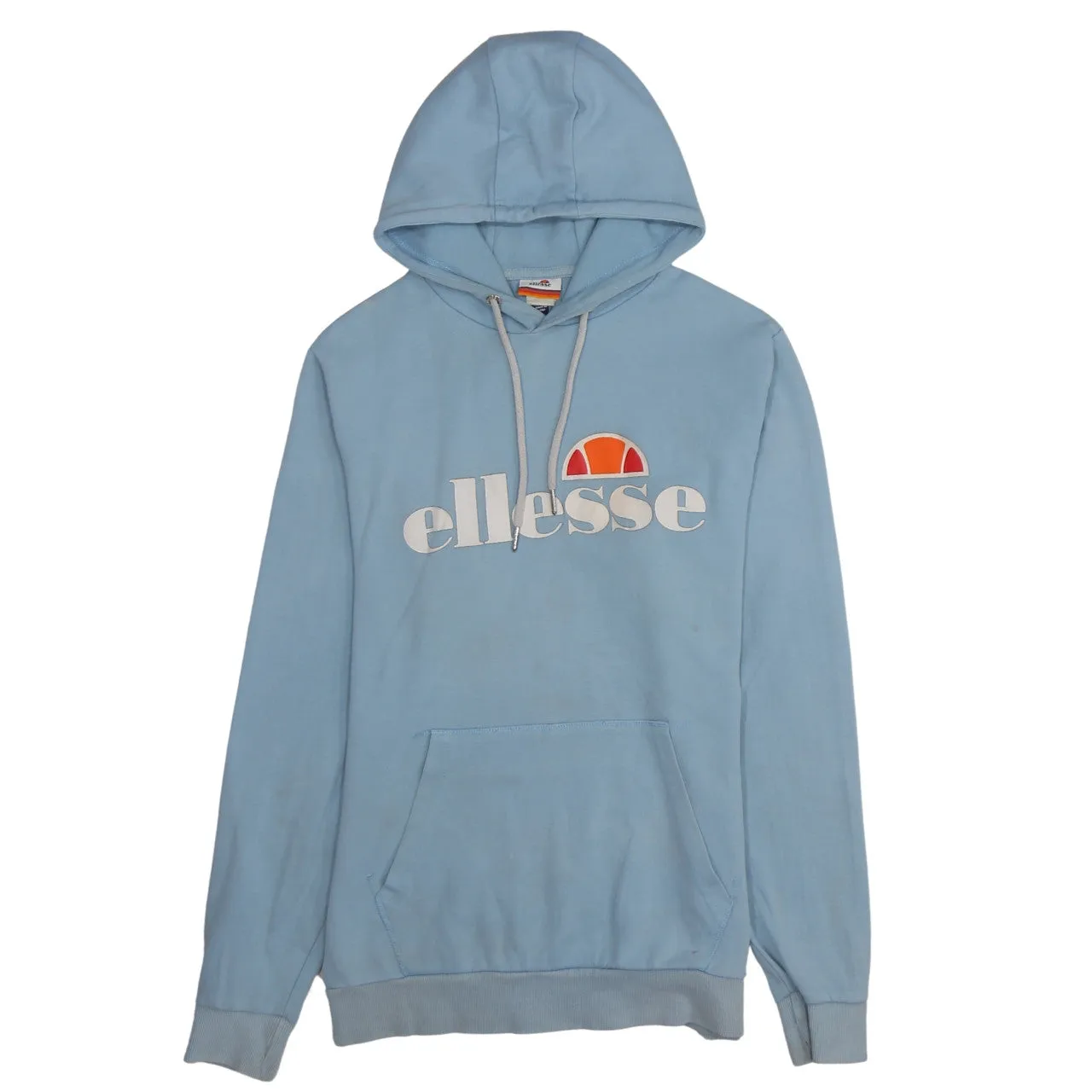Ellesse 90's Spellout Pullover Hoodie Small Blue sold by Vintage Club