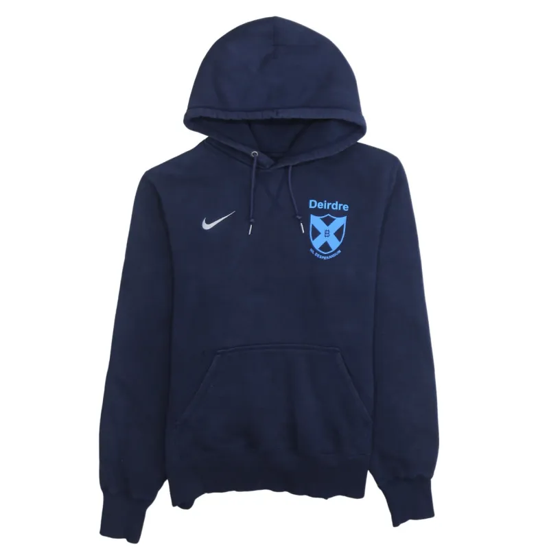 Nike 90's Swoosh Pullover Hoodie Medium Navy Blue sold by Vintage Club
