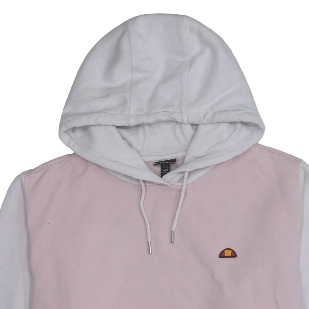 Ellesse Pink White Hoodie Women’s XXLarge Small Chest Logo Front Pocket Pullover Sweatshirt sold by Vintage Club product image thumbnail 3