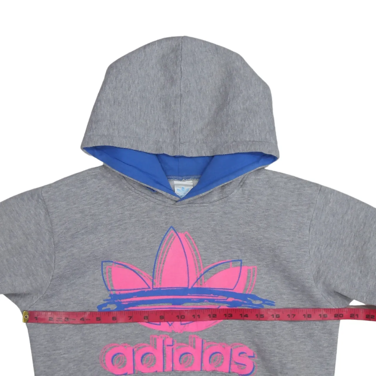 Adidas 90's Spellout Pullover Hoodie Medium Grey sold by Vintage Club product image thumbnail 5