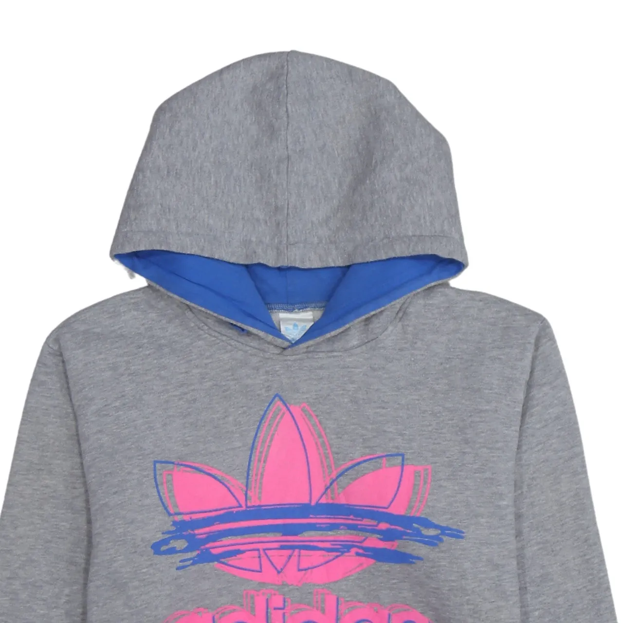 Adidas 90's Spellout Pullover Hoodie Medium Grey sold by Vintage Club product image thumbnail 3