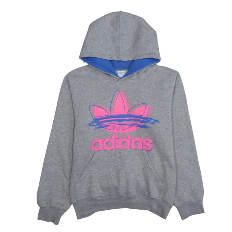 Adidas 90's Spellout Pullover Hoodie Medium Grey sold by Vintage Club