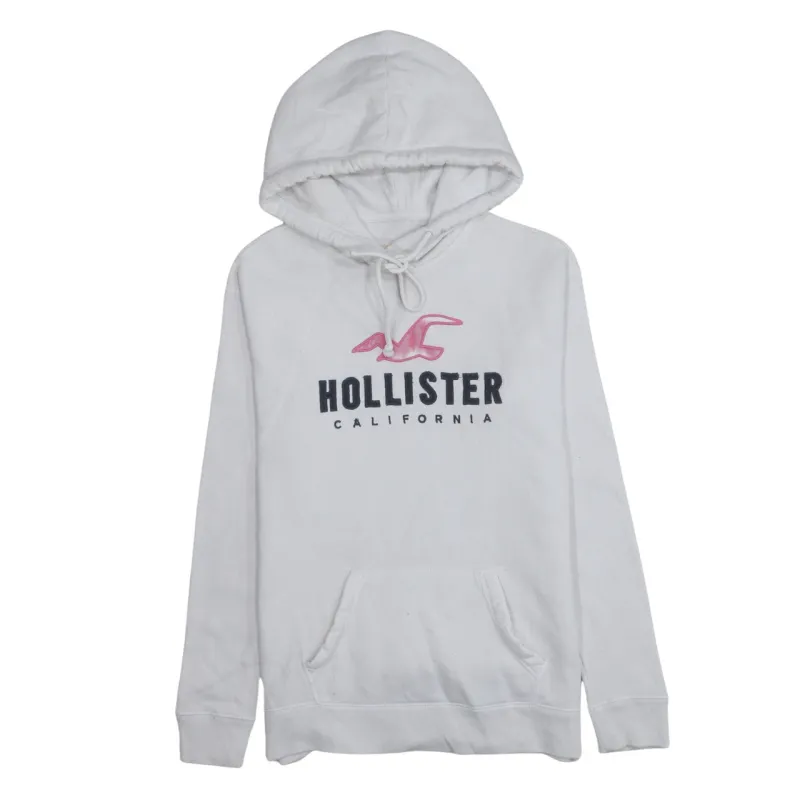 Hollister 90's Spellout Pullover Hoodie Small Beige Cream sold by Vintage Club