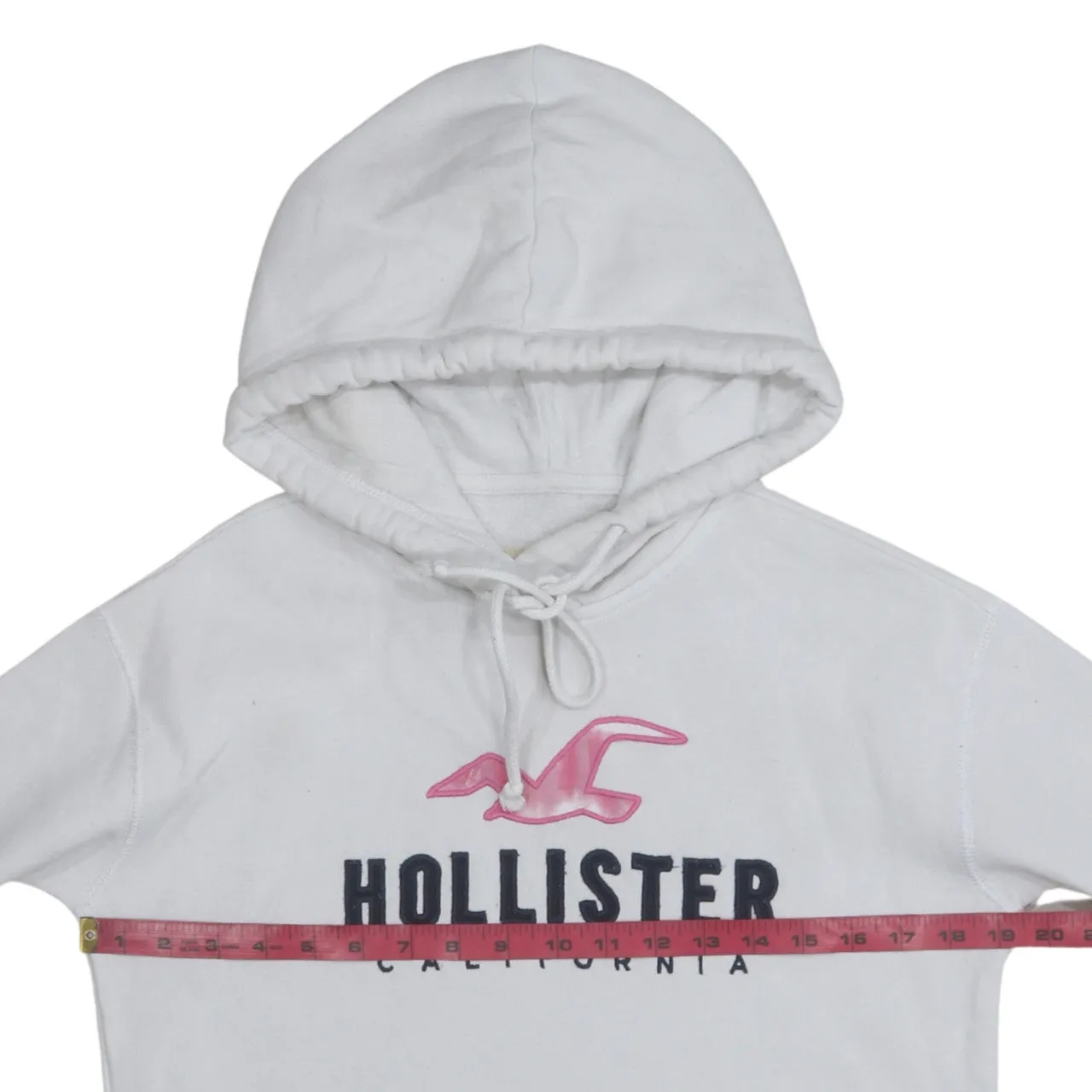 Hollister 90's Spellout Pullover Hoodie Small Beige Cream sold by Vintage Club product image thumbnail 5