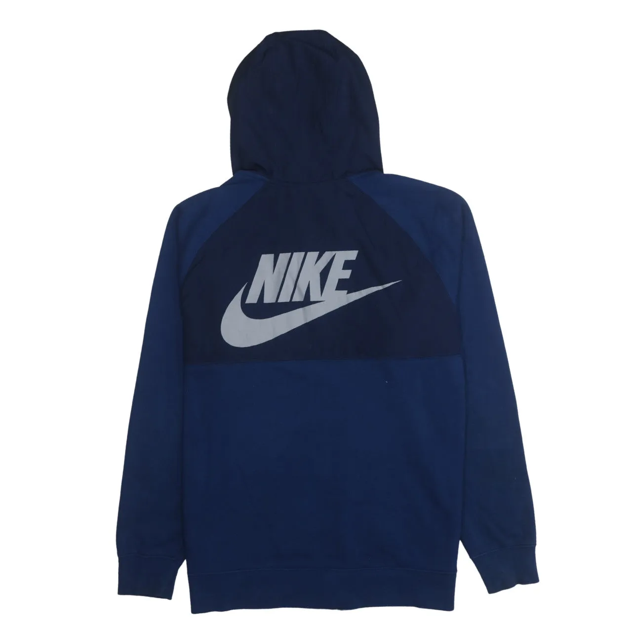 Nike 90's Swoosh Full Zip Up Hoodie Large Navy Blue sold by Vintage Club product image thumbnail 2