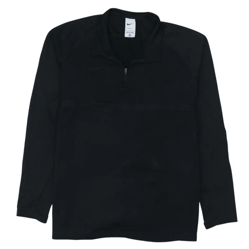 Nike 90's Swoosh Quarter Zip Sweatshirt Large Black sold by Vintage Club