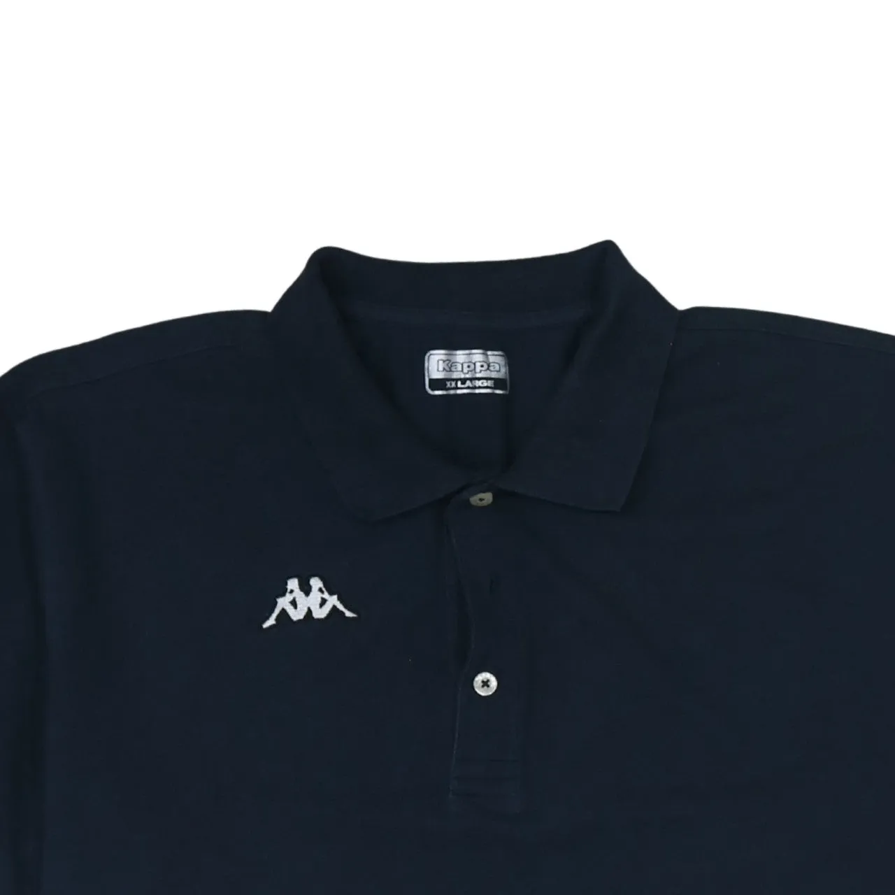 Kappa 90's Short Sleeves Quarter Button Polo Shirt XXLarge (2XL) Navy Blue sold by Vintage Club product image thumbnail 3