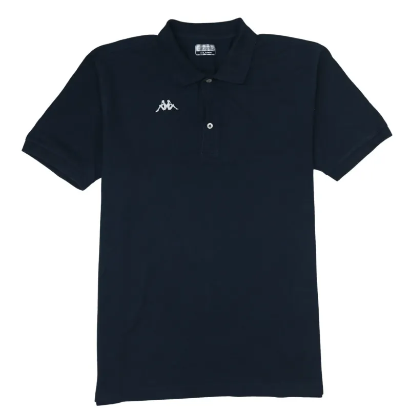 Kappa 90's Short Sleeves Quarter Button Polo Shirt XXLarge (2XL) Navy Blue sold by Vintage Club