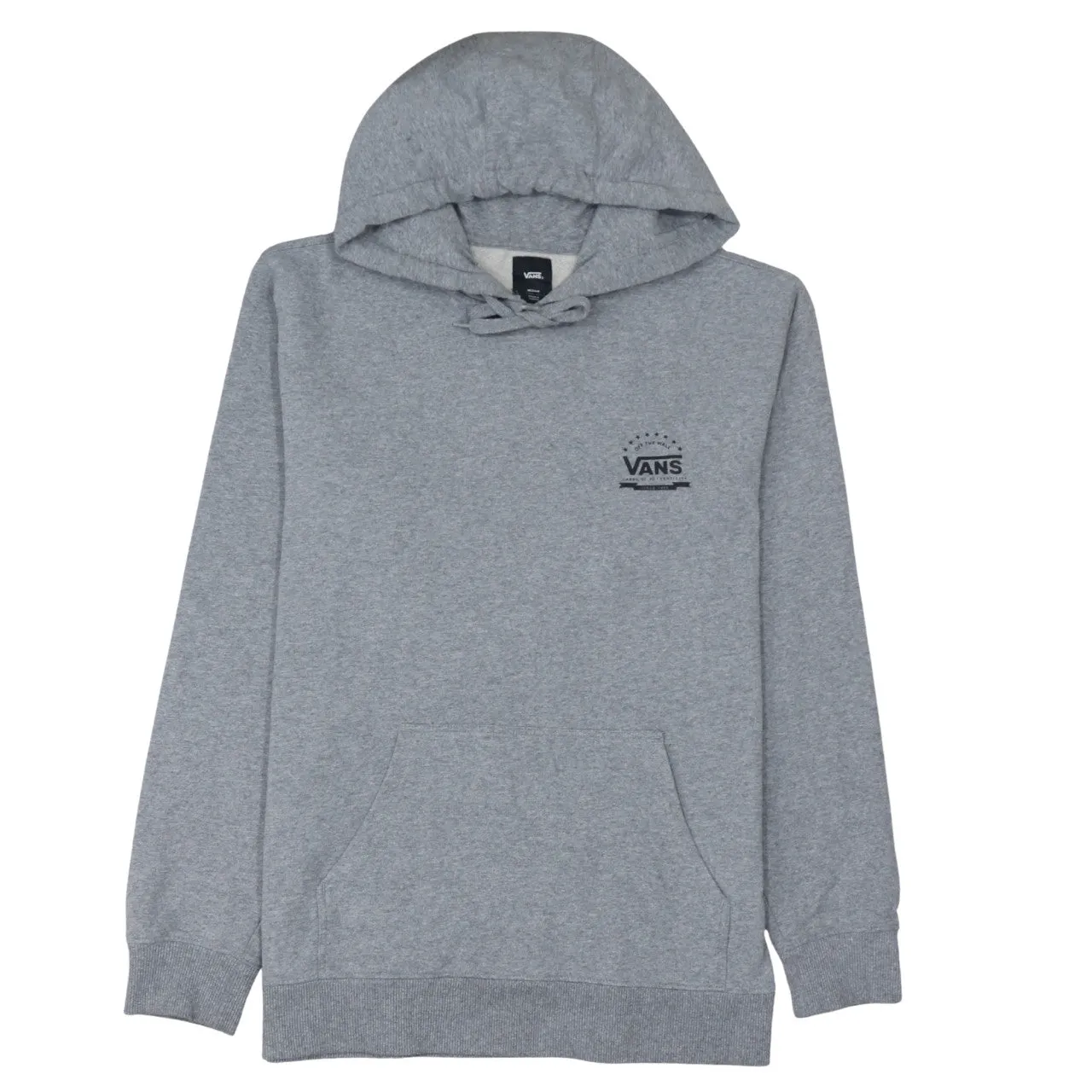 VANS 90's Drawstring Pockets Pullover Hoodie Medium Grey sold by Vintage Club