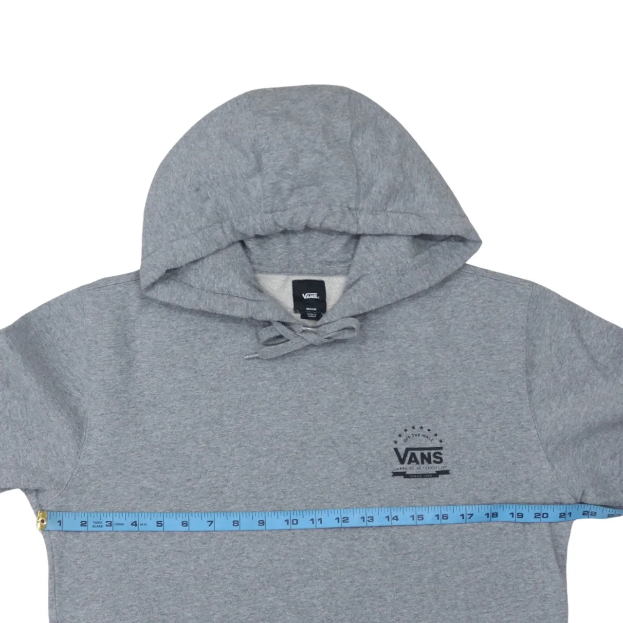 VANS 90's Drawstring Pockets Pullover Hoodie Medium Grey sold by Vintage Club product image thumbnail 5