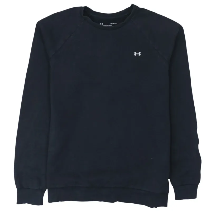 Under Armour Black Sweatshirt Men's Small Embroidered Chest Logo Raglan Sleeve Pullover Fleece Top sold by Vintage Club
