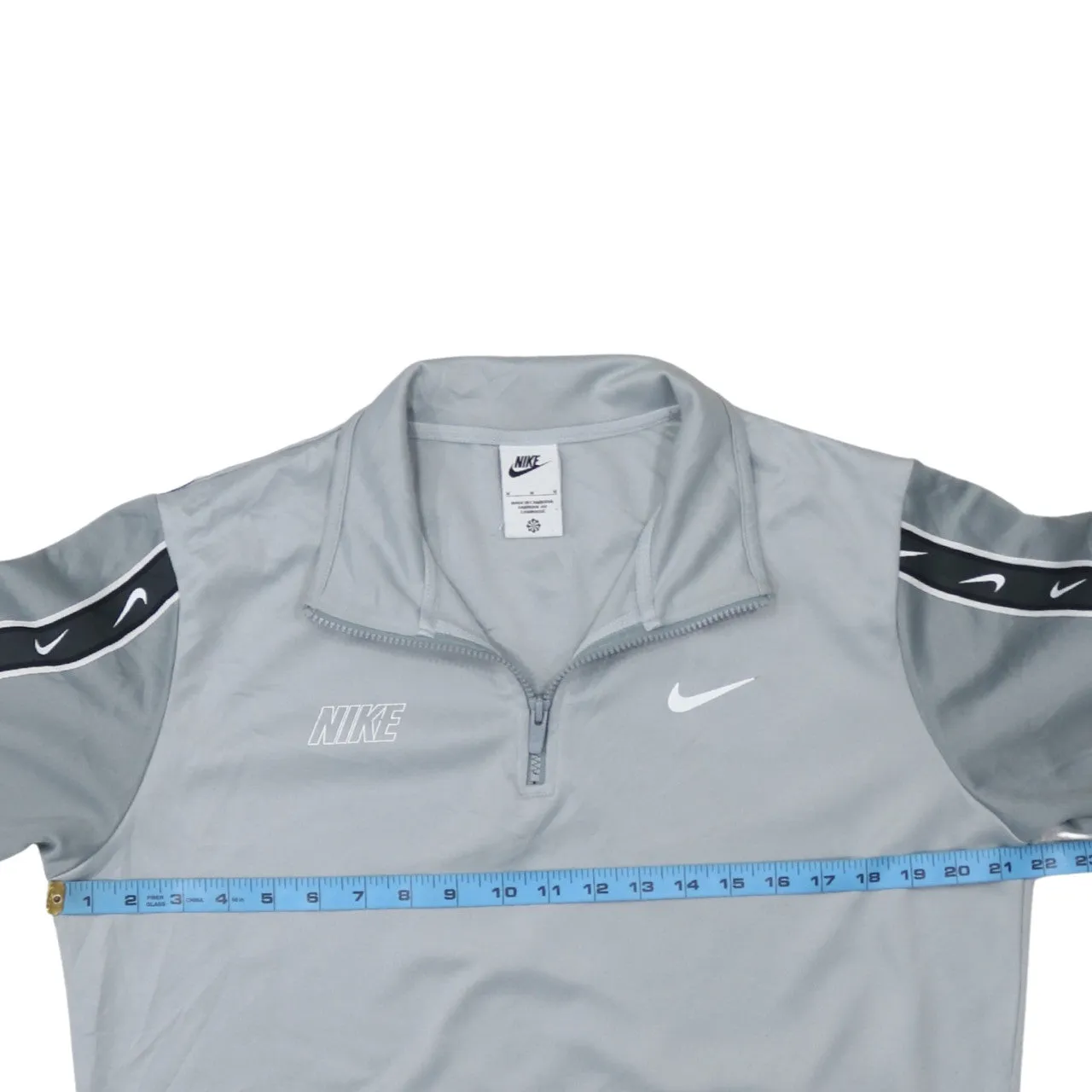 Nike 90's Swoosh Quarter Zip Sweatshirt Medium Grey sold by Vintage Club product image thumbnail 5