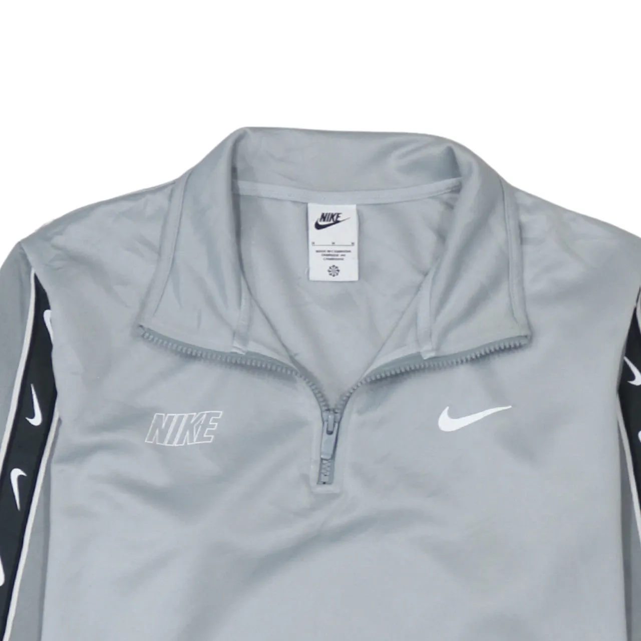 Nike 90's Swoosh Quarter Zip Sweatshirt Medium Grey sold by Vintage Club product image thumbnail 3