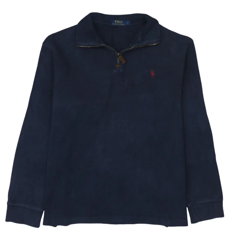 Polo Ralph Lauren 90's Lightweight Quarter Zip Sweatshirt Large Navy Blue sold by Vintage Club