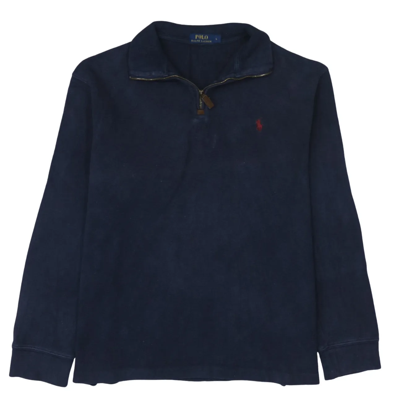 Polo Ralph Lauren 90's Lightweight Quarter Zip Sweatshirt Large Navy Blue sold by Vintage Club