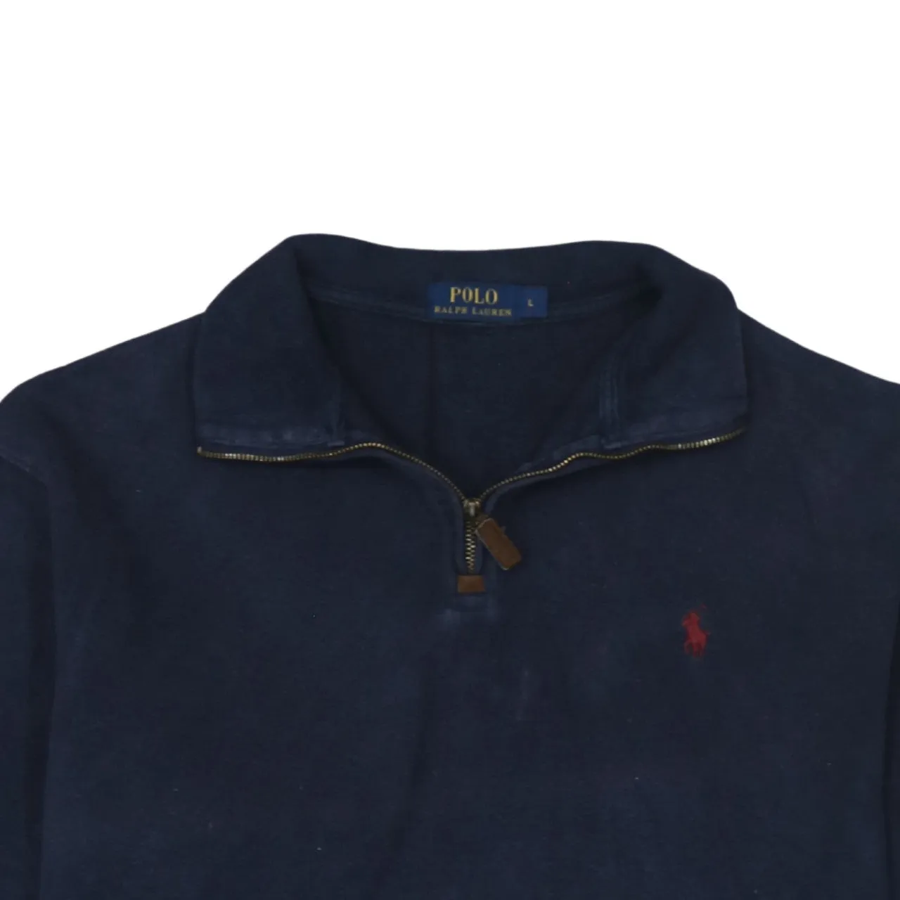Polo Ralph Lauren 90's Lightweight Quarter Zip Sweatshirt Large Navy Blue sold by Vintage Club product image thumbnail 3